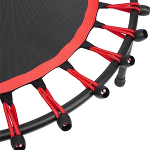 40 Inch Black Red Round Garden Trampoline Fitness Trampoline for Kids and Adults