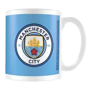 Manchester City FC Crest Mug White/Blue (12cm x 10.5cm x 8.7cm)