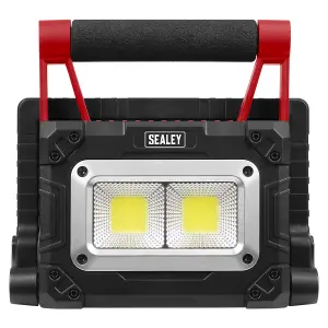 Sealey 15W COB LED Solar Powered Rechargeable Portable Floodlight LEDFL15WS