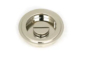 From The Anvil Polished Nickel 60mm Art Deco Round Pull - Privacy Set