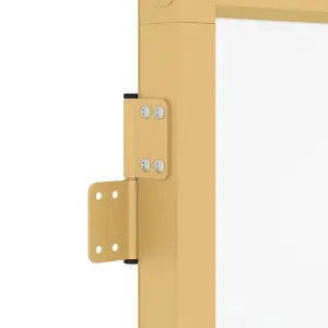 Berkfield Interior Door Slim Golden 93x201.5 cm Tempered Glass and Aluminium