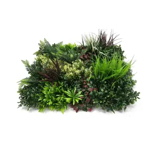 True Products Premium Artificial Green Plant Living Wall Panel 50cm x 50cm - Carnival C