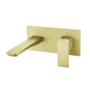 Zoia Gold Wall Mounted Mixer Bath Tap