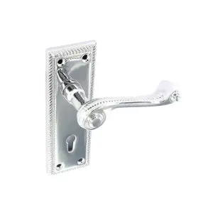 Securit Georgian Lock Handles Chrome (150mm)