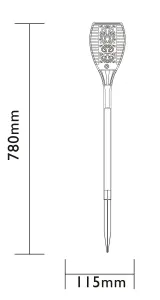 Luxform Solar Deco Flame Torch 46 Leds