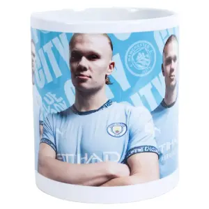 Manchester City FC Haaland Mug Sky Blue/White (One Size)