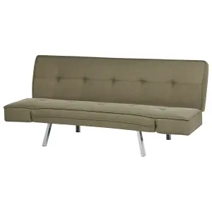 Beliani Modern Sofa Bed BRISTOL Olive Green