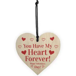 Valentines Gifts For Him Her LOVE Gift Wood Heart Boyfriend Husband Wife Gifts