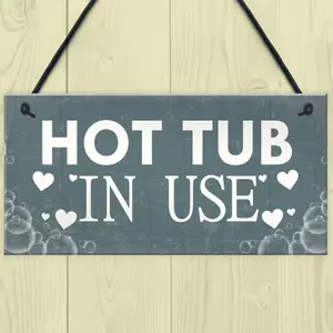 Red Ocean HOT TUB SIGN Hanging Plaque Garden Sign Summer House Plaque Shed Sign Friendship Gift