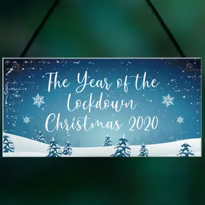 The Year Of The Lockdown Christmas Sign Christmas Decoration Family Gift