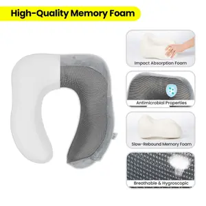 Memory Foam Neck Travel Pillow Lightweight Portable Head Neck Support Pillow