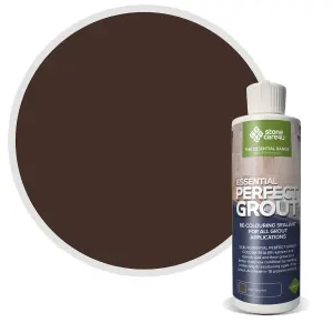 Stonecare4U - Perfect Grout Colour Sealer 237ml (Deep Brown) Restore & Renew Old Kitchen, Bath, Wall & Floor Grout