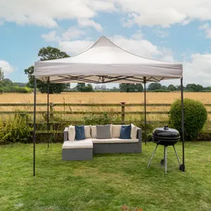 Pop Up 3x3 Gazebo Without Sides Beige