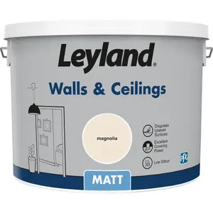 Leyland Magnolia Matt Emulsion paint, 10L