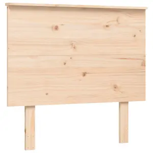 Berkfield Bed Frame with Headboard Small Single Solid Wood