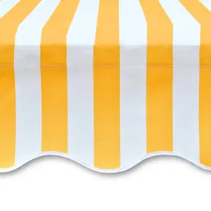 Berkfield Awning Top Sunshade Canvas Orange & White 350x250 cm