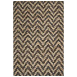 Jute Area Rug 200 x 300 cm Beige and Black DEDEPINARI