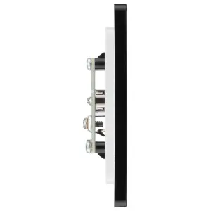 BG Evolve Black Chrome Single Socket For TV or FM Co-Axial Aerial Connection