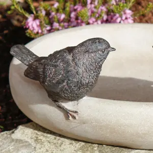 Vintage Style Stone Bird Bath Garden Water Drinking Bird Bowl