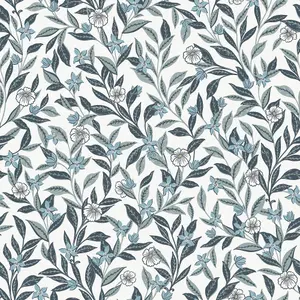 Galerie Mulberry Tree Grey Floral Leaf Wallpaper Roll