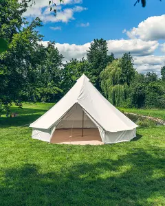 4M Polycotton Bell Tent with Zipped PVC Groundsheet