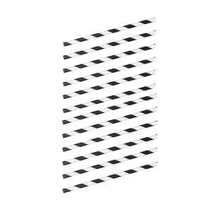 Amscan Paper Contrast Striped Disposable Straws (Pack of 10) White/Black (One Size)