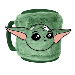 Star Wars The Mandalorian Grogu Fuzzy Mug Green/Brown/White (One Size)