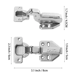 2 Pcs 110 Degree Soft Close Concealed Cabinet Door Hinges