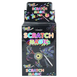 Henbrandt Magic Scratch Pad Set (Pack of 8) Multicoloured (One Size)