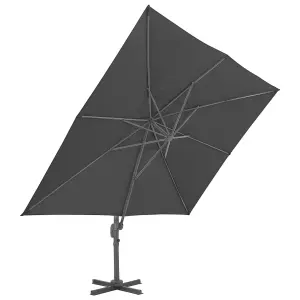 Berkfield Outdoor Umbrella with Portable Base Anthracite