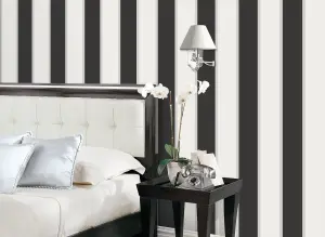 Galerie Smart Stripes 3 Black Formal Stripe Smooth Wallpaper