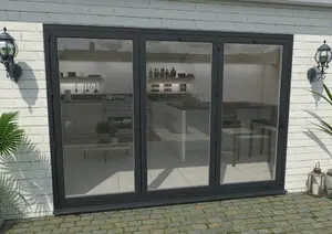 Green & Taylor Anthracite Grey Aluminium External Bifolding Doors - 3 Left - 2990 x 2090mm (WxH)