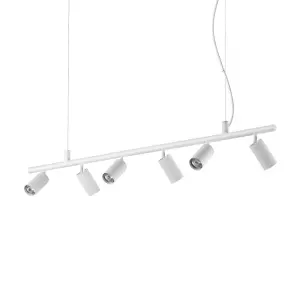 Luminosa Dynamite Indoor Spotlight Ceiling Pendant Lamp 6 Lights White, GU10