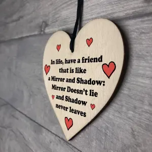 Friendship Gift For Best Friend Christmas Birthday Wood Heart Thank You Keepsake