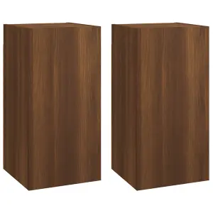 Berkfield TV Cabinets 2 pcs Brown Oak 30.5x30x60 cm Engineered Wood