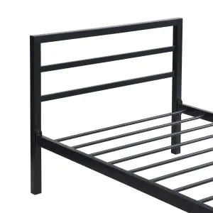 City Metal Bed Frame in Black, 3FT Single (90x190cm)