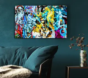 Urban City Art Canvas Print Wall Art - Medium 20 x 32 Inches