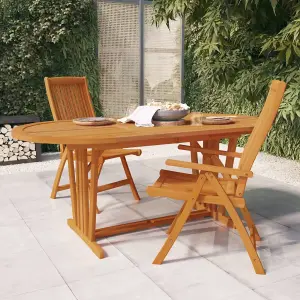 Berkfield Garden Table 200x100x75 cm Solid Wood Eucalyptus