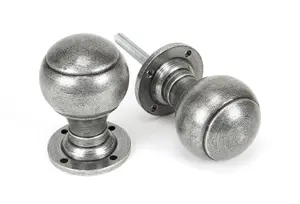 From The Anvil Pewter Regency Mortice/Rim Knob Set