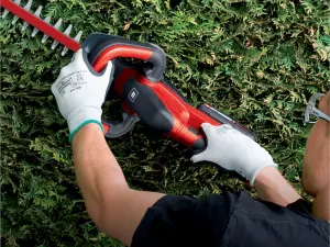 Einhell 46cm Cordless Hedge Trimmer 18V Power X-Change Laser Cut Steel With Wall Mount GE-CH 1846 Li-Solo - Body Only