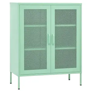 Berkfield Storage Cabinet Mint 80x35x101.5 cm Steel