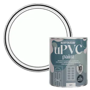 Rust-Oleum Chalk White Matt UPVC Paint 750ml