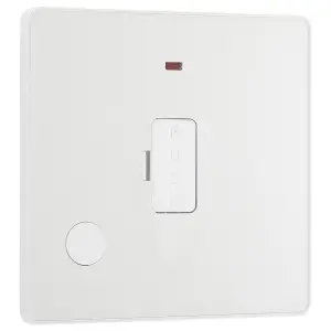 BG Evolve Unswitched Fuse Unit FCU LED & Flex Outlet Pearlescent White