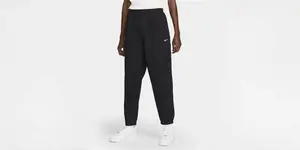 Nike Solo Swoosh Men's Fleece Trousers - Black - Cotton/Polyester