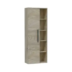 Neves Oak Effect Bathroom Vanity Storage Wall Mounted Cupboard