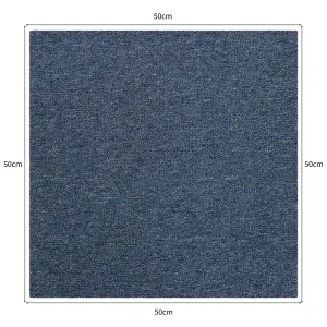 10m2 Storm Blue And Anthracite Carpet Tiles