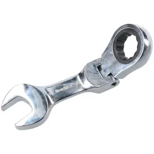 19mm Stubby Metric Flexible Flexi Head Ratchet Combination Spanner 72 Teeth