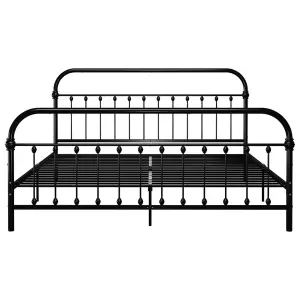 Berkfield Bed Frame Black Metal 180x200 cm 6FT Super King