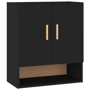 Berkfield Wall Cabinet Black 60x31x70 cm Engineered Wood