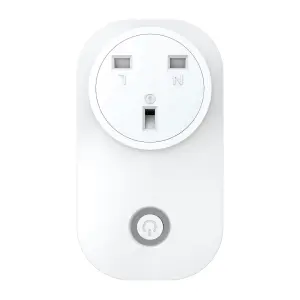 13A Smart Wireless Plug for Wireless kinetic range (UK Plug) + 1 Gang Switch White Body